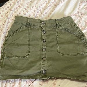 Garage army green mini skirt!